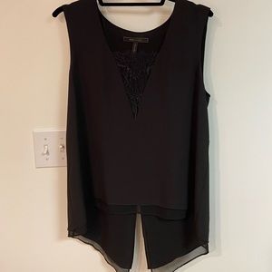 Black blouse with lace detailing